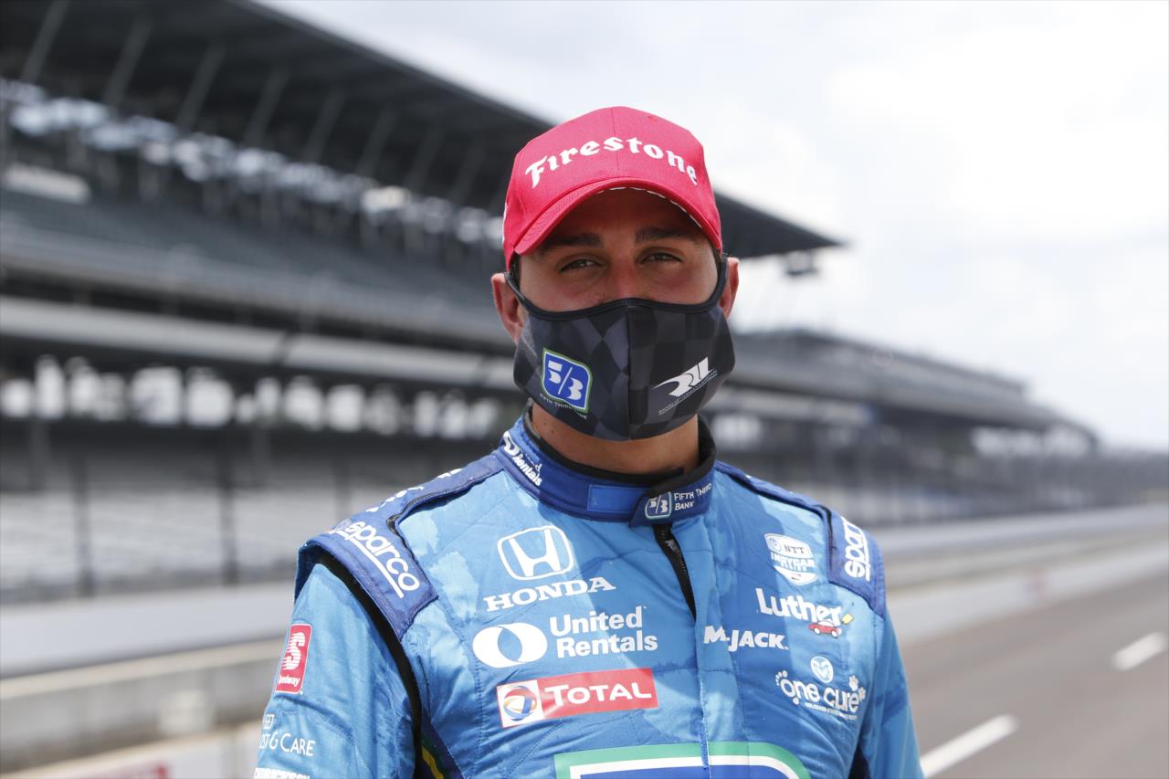 Graham Rahal stares down pit lane following his 2nd Place finish in the 2020 GMR Grand Prix at the Indianapolis Motor Speedway -- Photo by: Chris Jones