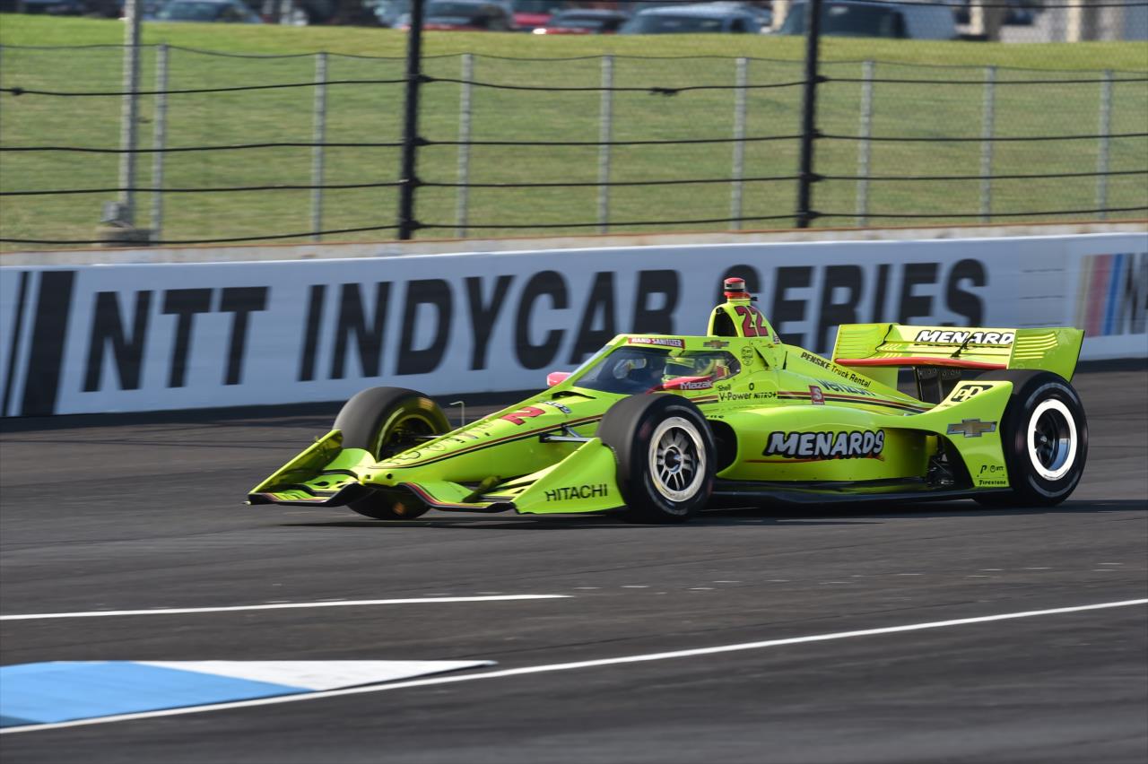 Simon Pagenaud leaves pit lane during the GMR Grand Prix at the Indianapolis Motor Speedway -- Photo by: John Cote