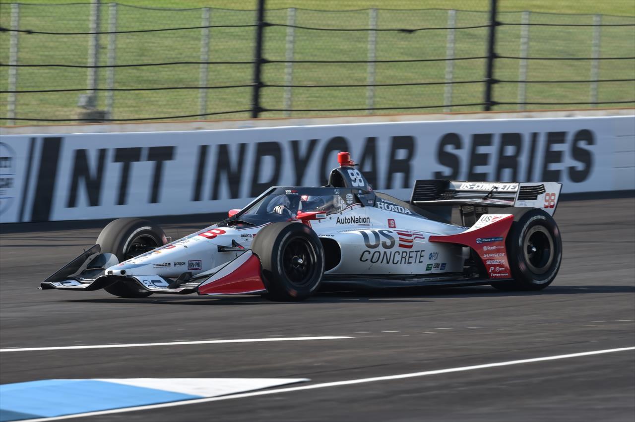 Marco Andretti rolls out of pit lane during the GMR Grand Prix at the Indianapolis Motor Speedway -- Photo by: John Cote