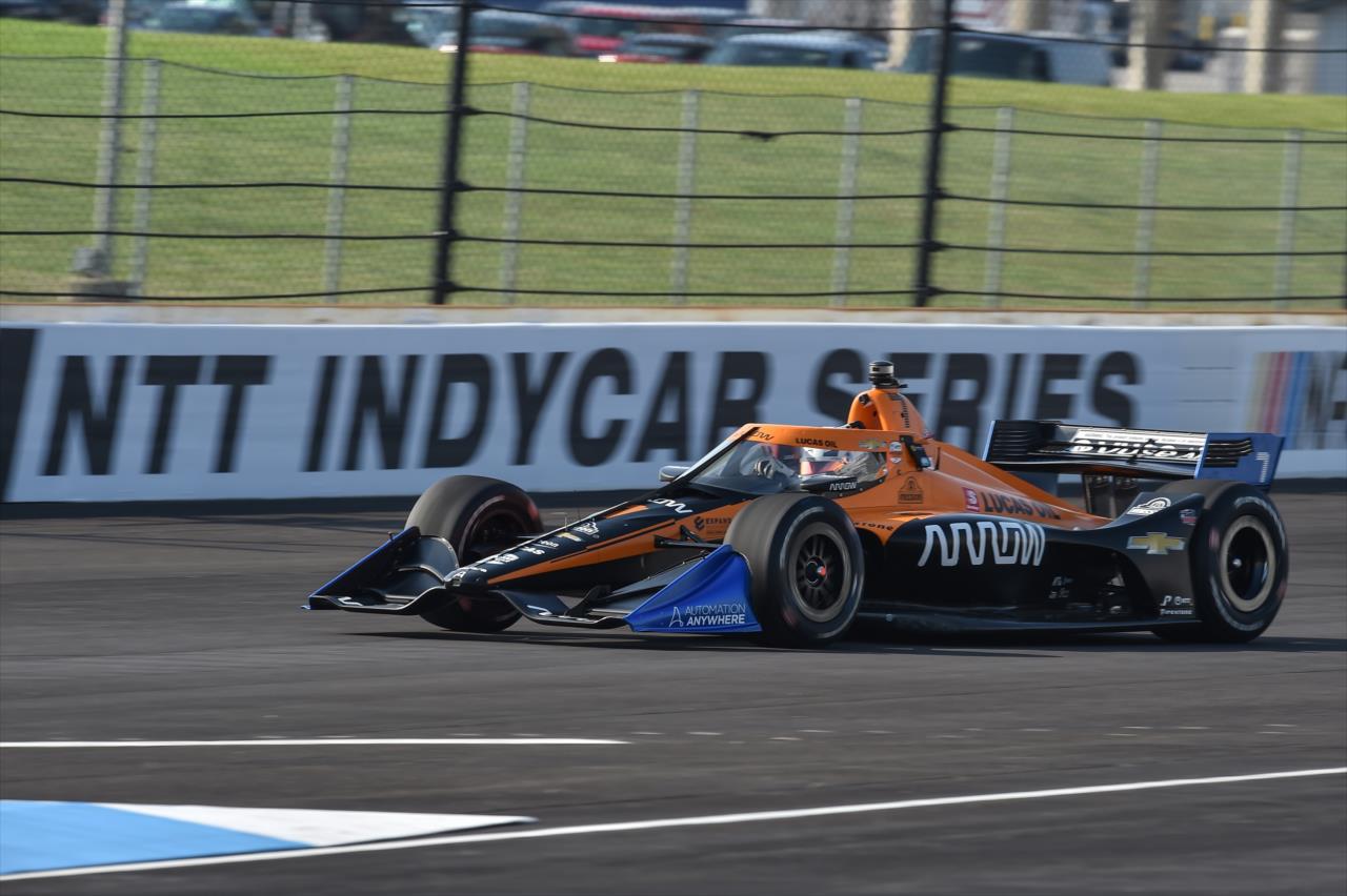 Oliver Askew rolls out of pit lane during the GMR Grand Prix at the Indianapolis Motor Speedway -- Photo by: John Cote