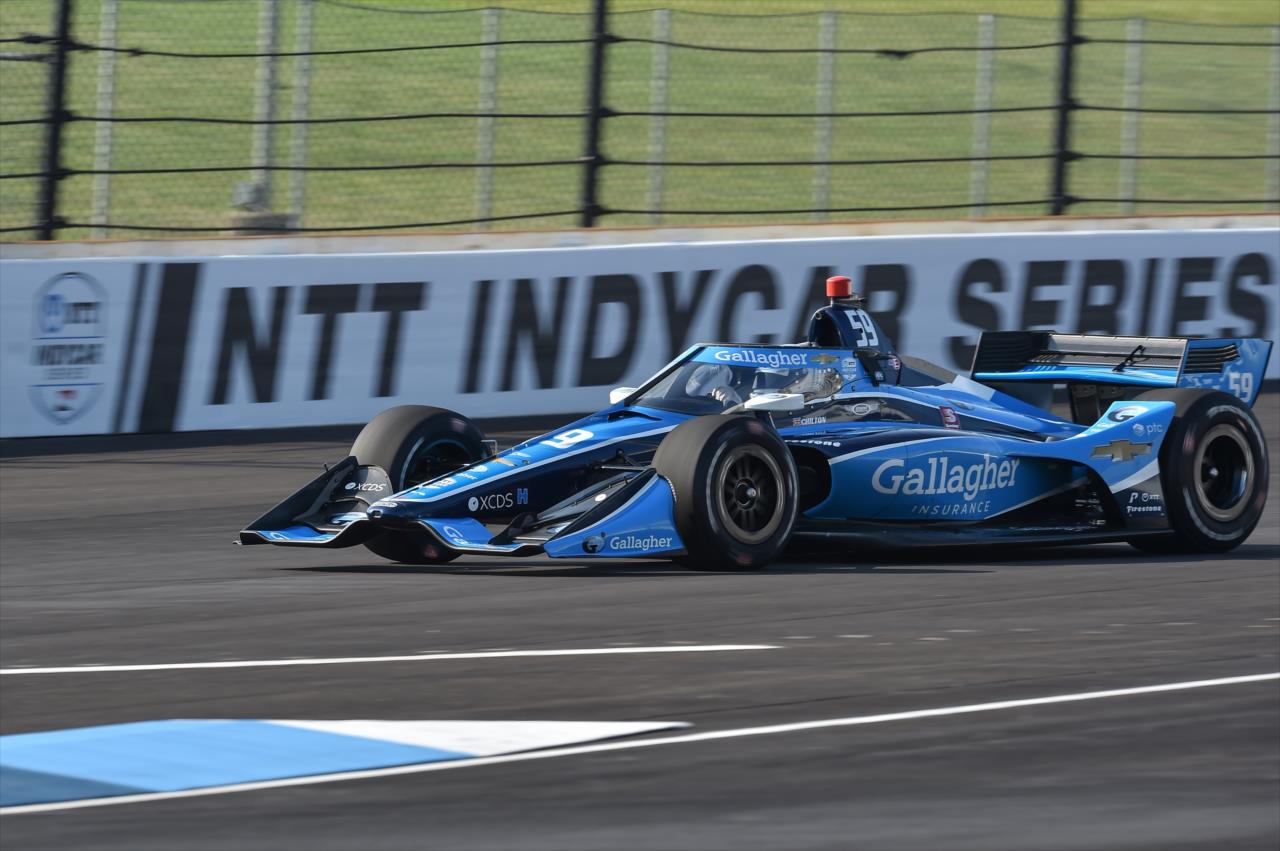 Max Chilton rolls out of pit lane during the GMR Grand Prix at the Indianapolis Motor Speedway -- Photo by: John Cote