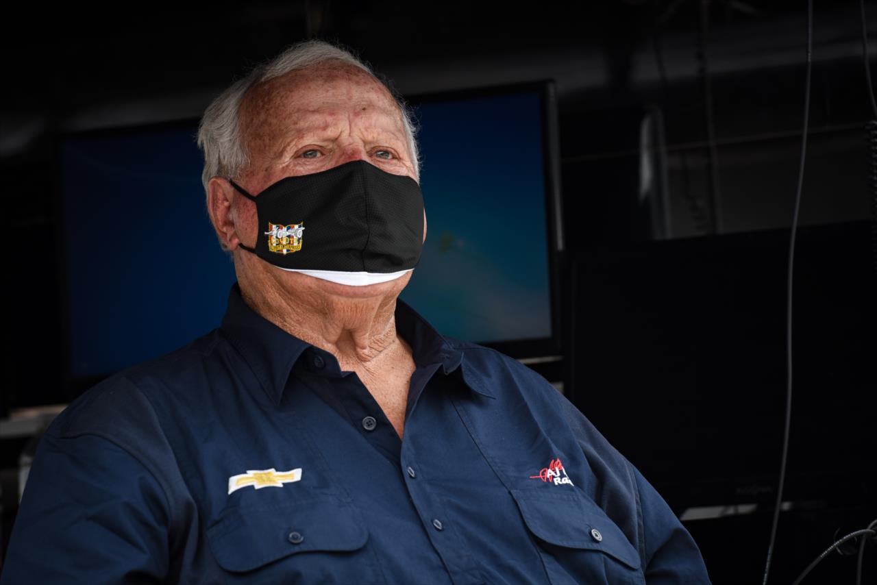 A.J. Foyt during practice for the Indianapolis 500 at the Indianapolis Motor Speedway Wednesday, August 12, 2020 -- Photo by: James  Black