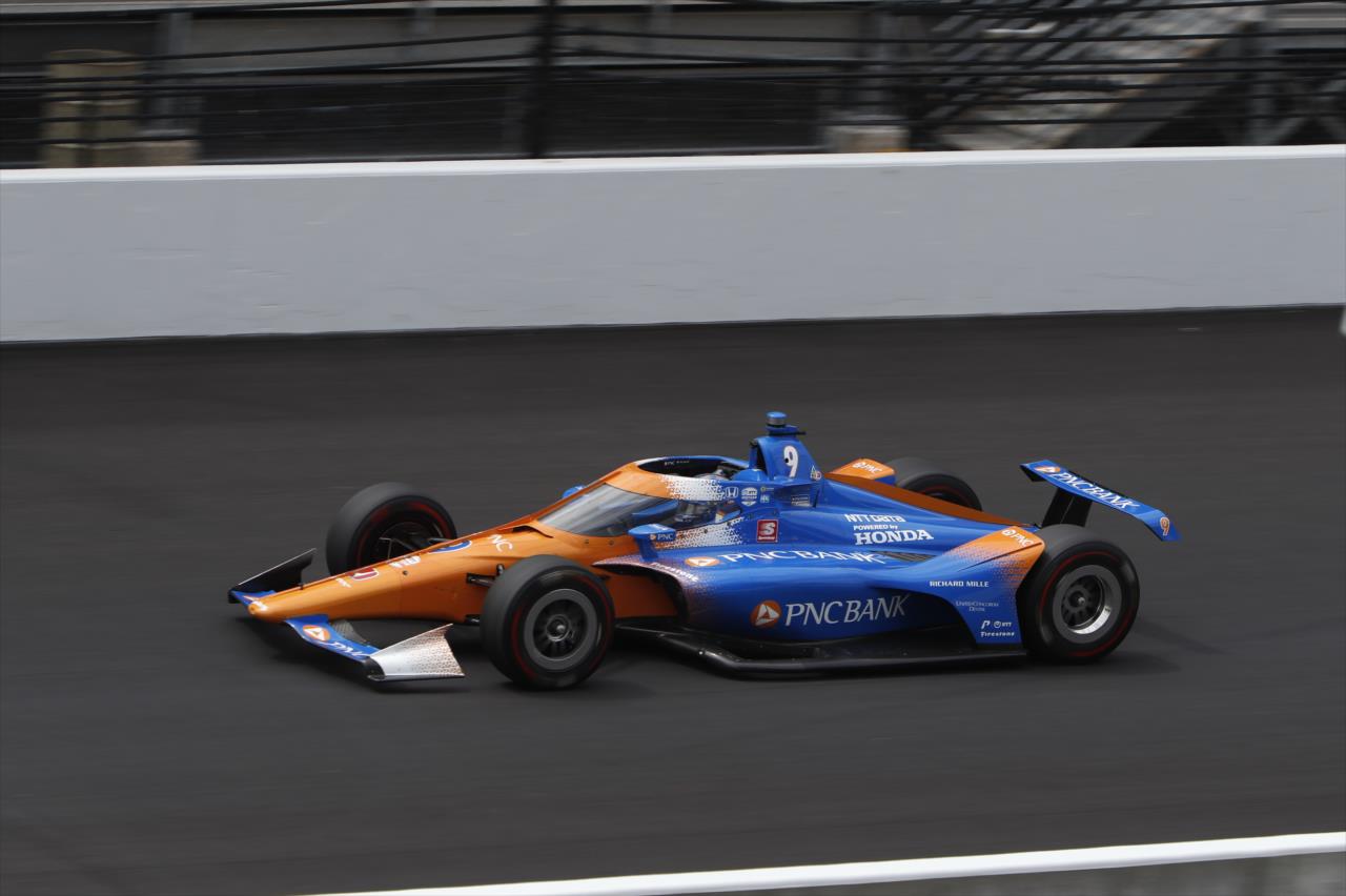 Scott Dixon during practice for the Indianapolis 500 at the Indianapolis Motor Speedway Thursday, August 13, 2020 -- Photo by: Chris Jones