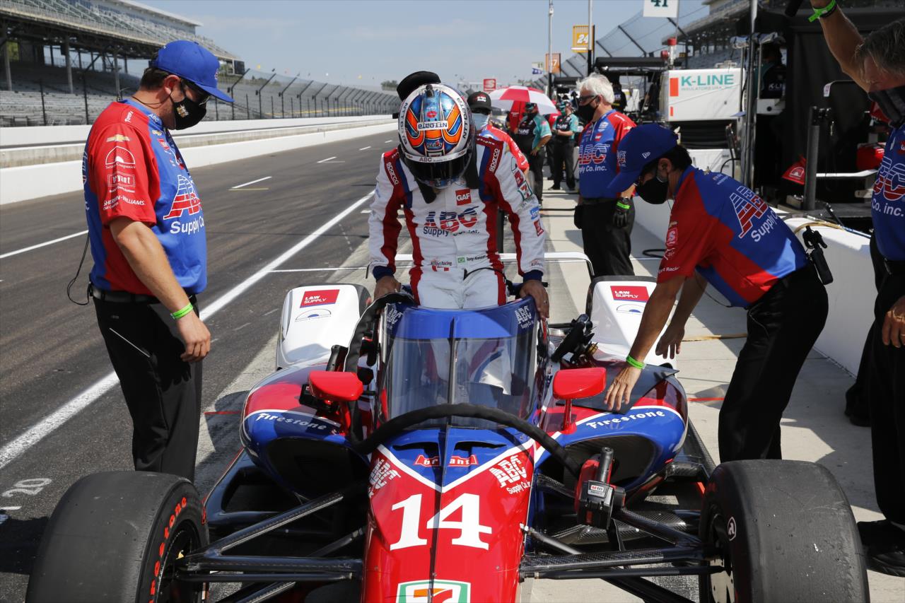 Tony Kanaan during practice for the Indianapolis 500 at the Indianapolis Motor Speedway Thursday, August 13, 2020 -- Photo by: Chris Jones