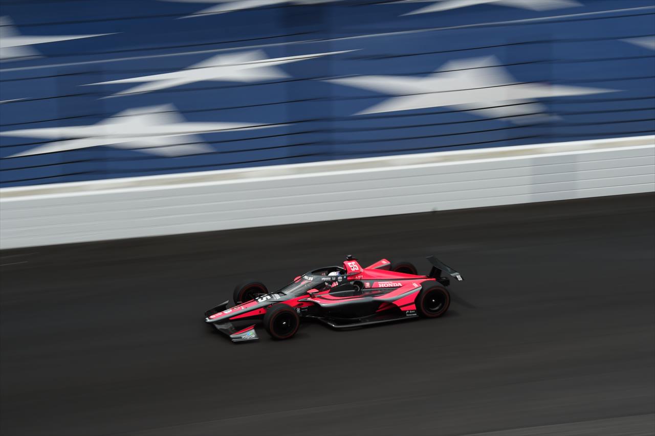 Alex Palou during practice for the Indianapolis 500 at the Indianapolis Motor Speedway Thursday, August 13, 2020 -- Photo by: Chris Owens