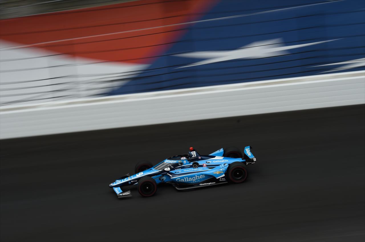 Max Chilton during practice for the Indianapolis 500 at the Indianapolis Motor Speedway Thursday, August 13, 2020 -- Photo by: Chris Owens
