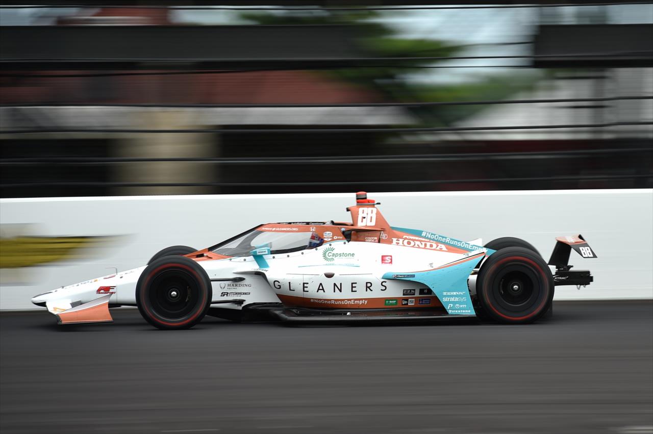 Colton Herta during practice for the Indianapolis 500 at the Indianapolis Motor Speedway Thursday, August 13, 2020 -- Photo by: Chris Owens