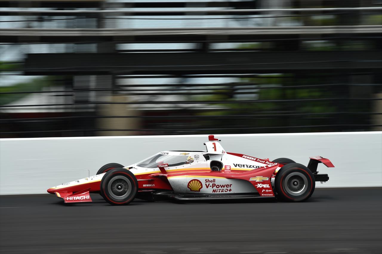 Josef Newgarden during practice for the Indianapolis 500 at the Indianapolis Motor Speedway Thursday, August 13, 2020 -- Photo by: Chris Owens
