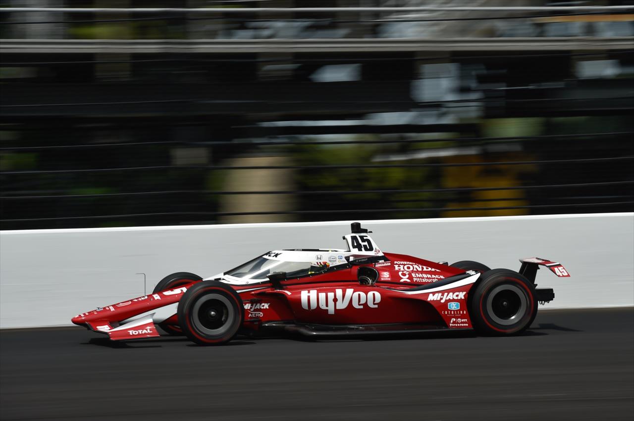 Spencer Pigot during practice for the Indianapolis 500 at the Indianapolis Motor Speedway Thursday, August 13, 2020 -- Photo by: Chris Owens