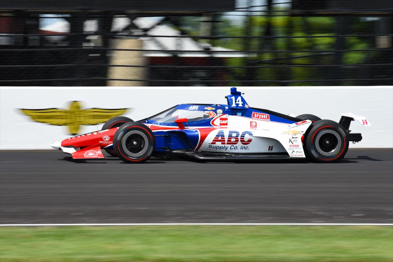 Tony Kanaan during practice for the Indianapolis 500 at the Indianapolis Motor Speedway Thursday, August 13, 2020 -- Photo by: James  Black