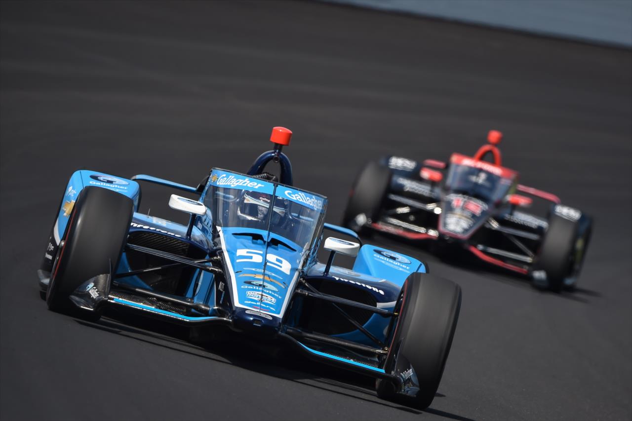 Max Chilton during practice for the Indianapolis 500 at the Indianapolis Motor Speedway Thursday, August 13, 2020 -- Photo by: John Cote