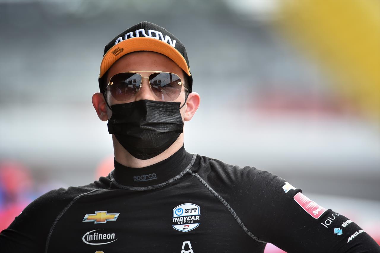 Pato O'Ward during practice for the Indianapolis 500 at the Indianapolis Motor Speedway Thursday, August 13, 2020 -- Photo by: John Cote