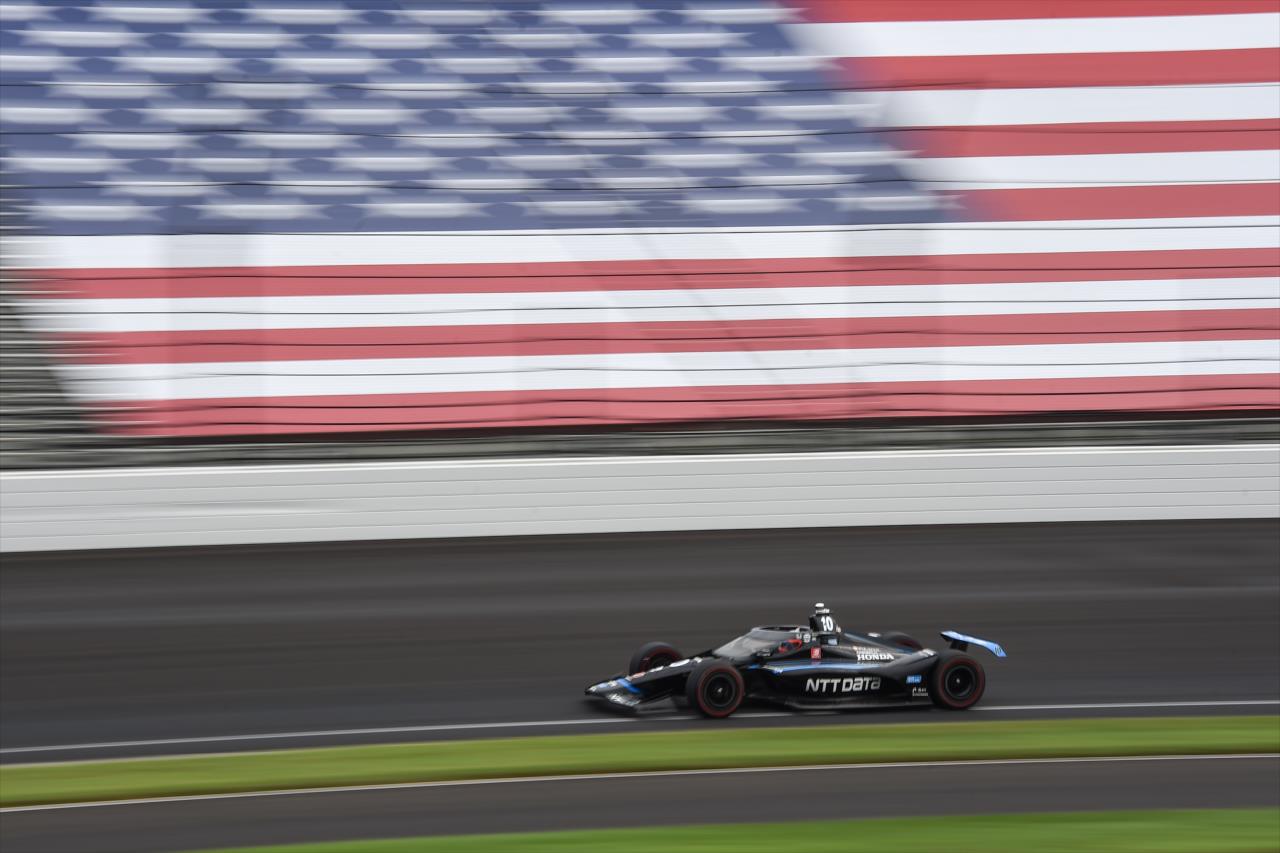 Felix Rosenqvist during practice for the Indianapolis 500 at the Indianapolis Motor Speedway Thursday, August 13, 2020 -- Photo by: John Cote