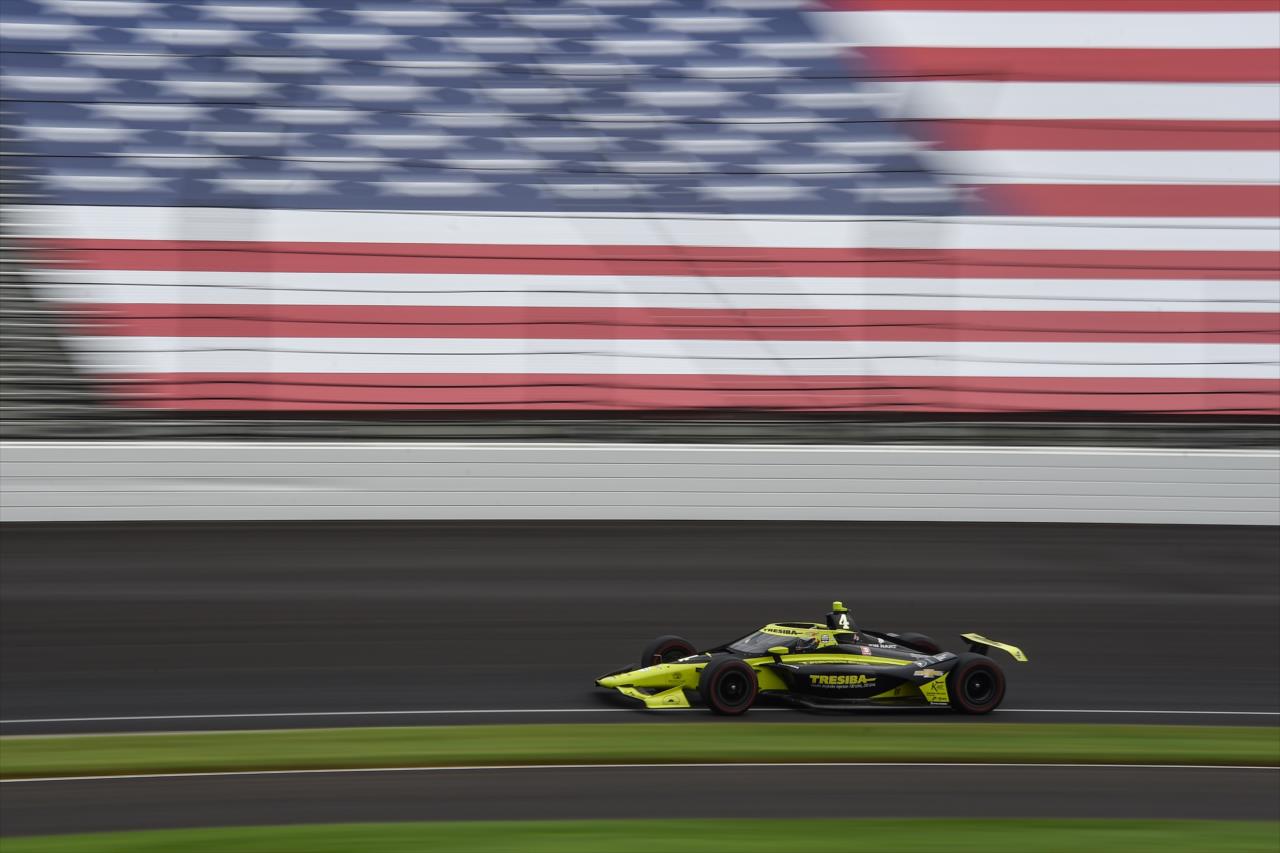 Charlie Kimball during practice for the Indianapolis 500 at the Indianapolis Motor Speedway Thursday, August 13, 2020 -- Photo by: John Cote