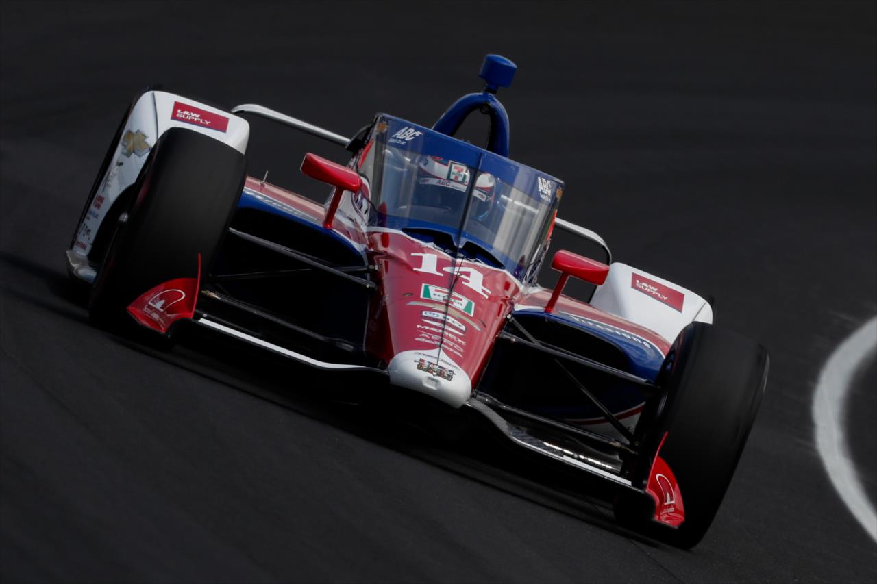 Tony Kanaan during practice for the Indianapolis 500 at the Indianapolis Motor Speedway Wednesday, August 12, 2020 -- Photo by: Joe Skibinski