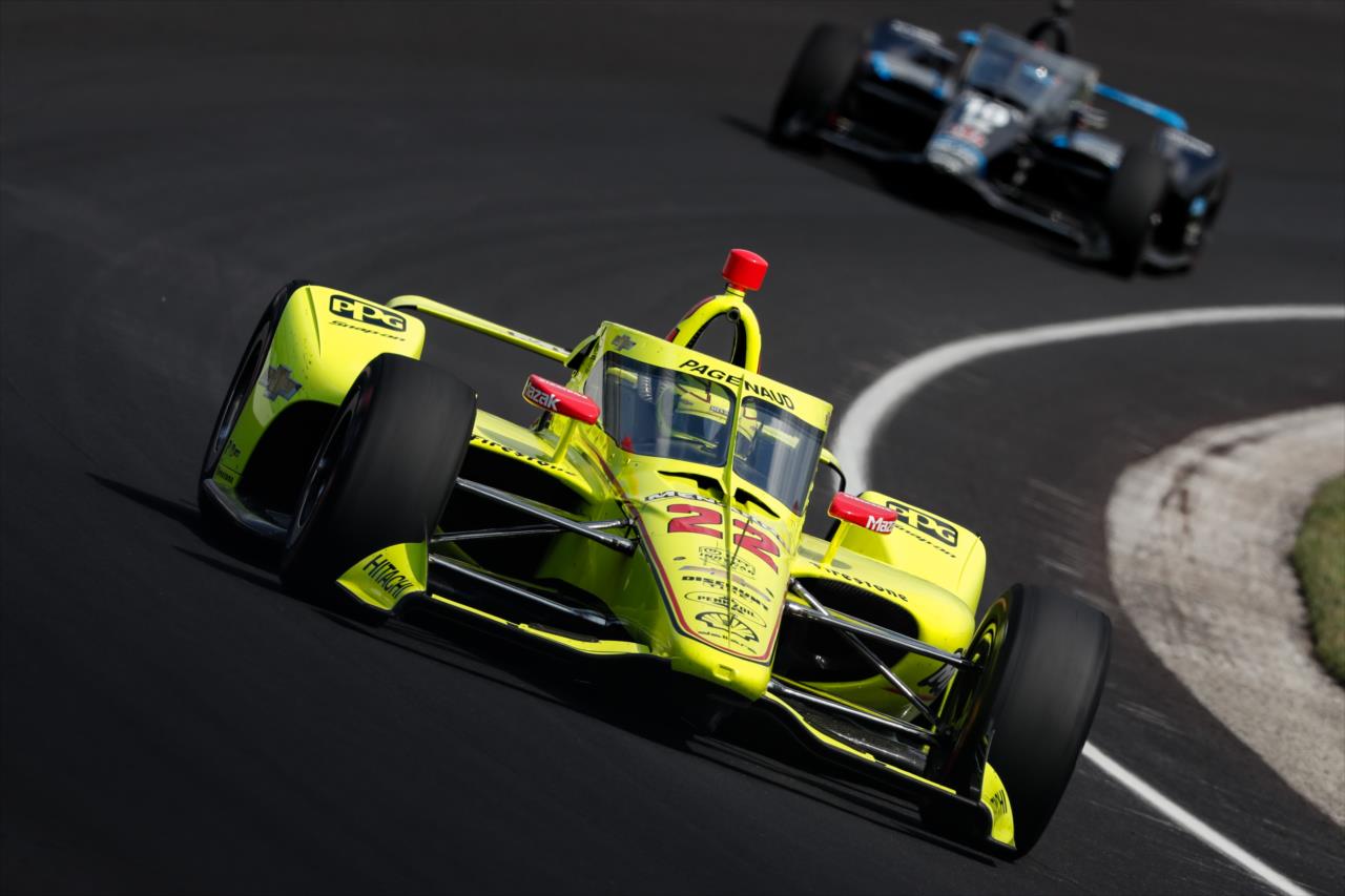 Simon Pagenaud during practice for the Indianapolis 500 at the Indianapolis Motor Speedway Wednesday, August 12, 2020 -- Photo by: Joe Skibinski