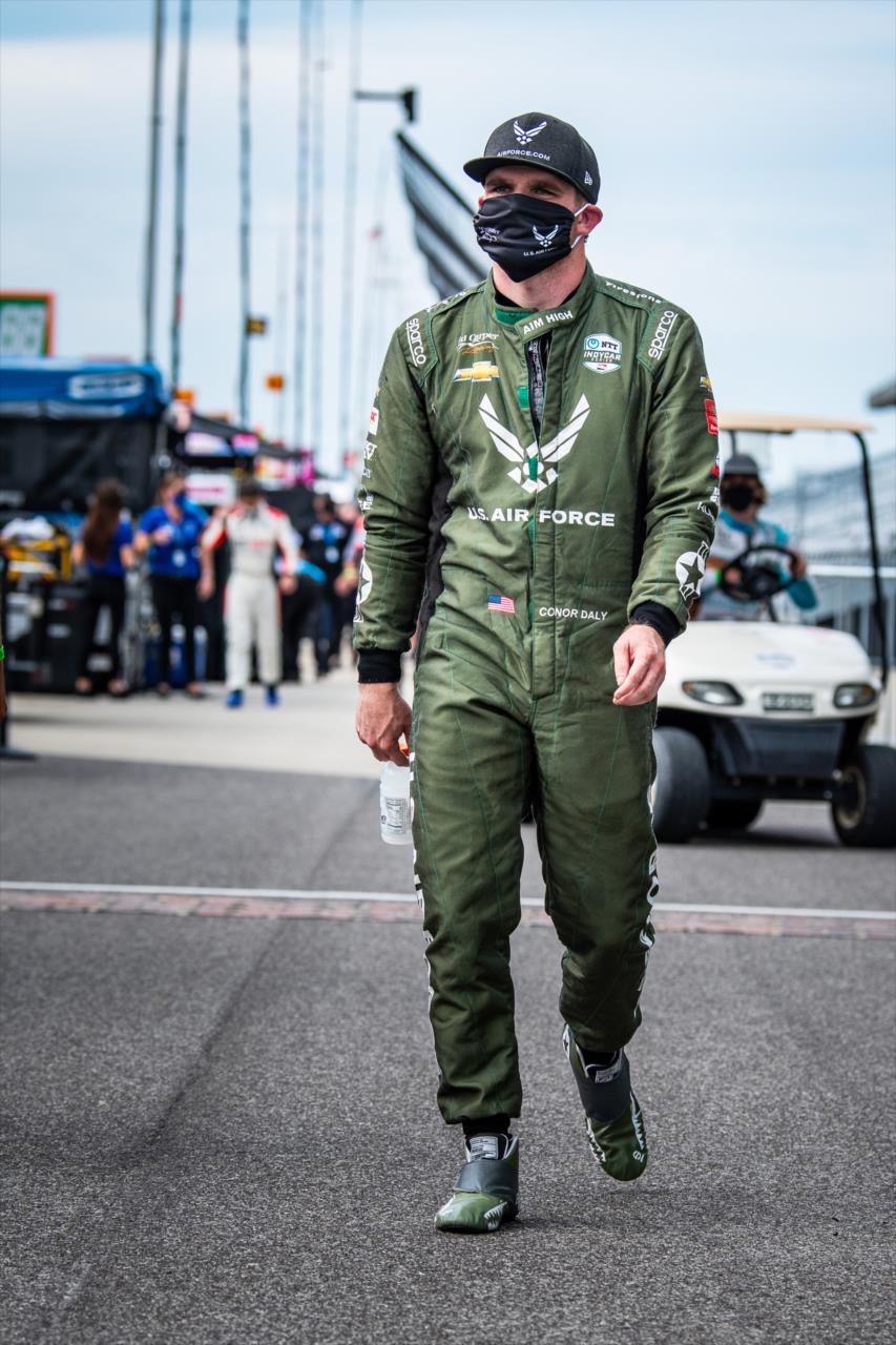 Conor Daly during practice for the Indianapolis 500 at the Indianapolis Motor Speedway Thursday, August 13, 2020 -- Photo by: Karl Zemlin