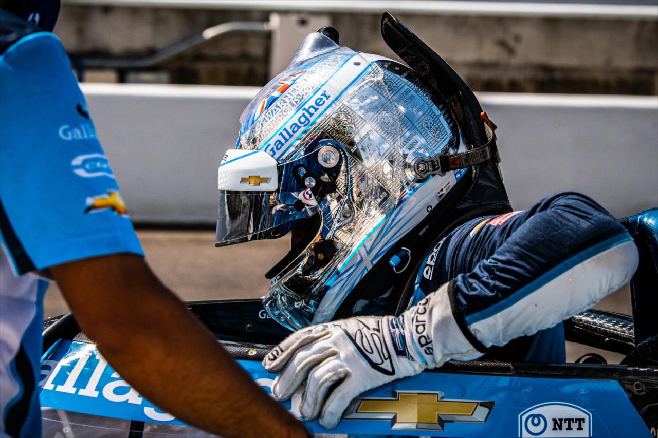 Max Chilton during practice for the Indianapolis 500 at the Indianapolis Motor Speedway Friday, August 14, 2020 -- Photo by: Karl Zemlin