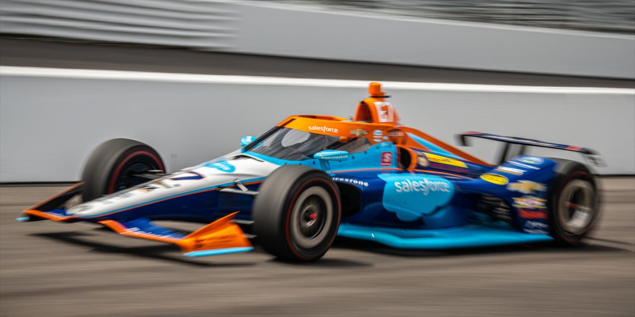 JR Hildebrand during practice for the Indianapolis 500 at the Indianapolis Motor Speedway Thursday, August 13, 2020 -- Photo by: Karl Zemlin