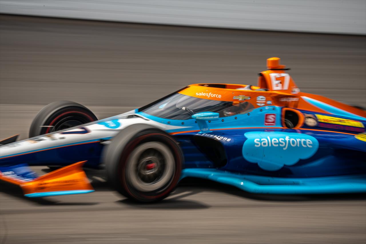 JR Hildebrand during practice for the Indianapolis 500 at the Indianapolis Motor Speedway Thursday, August 13, 2020 -- Photo by: Karl Zemlin