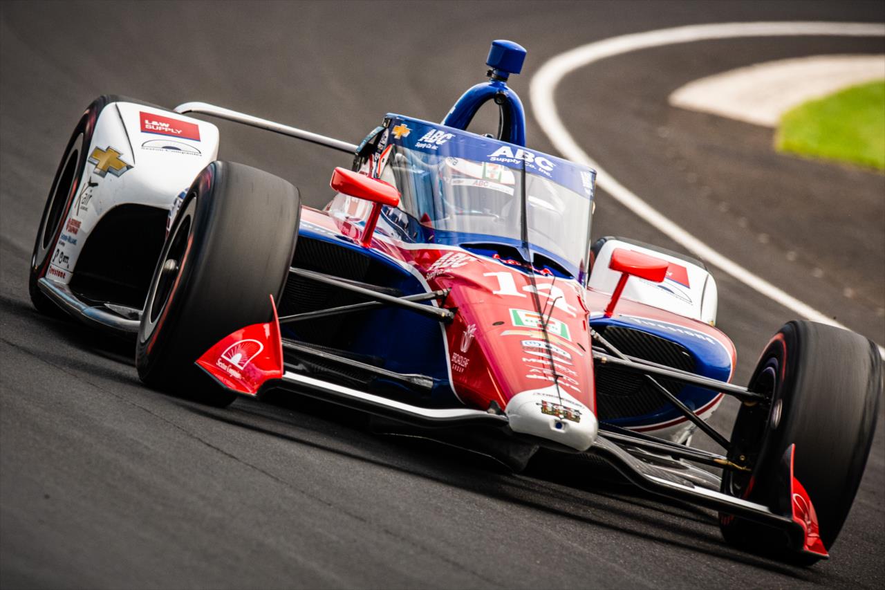 Tony Kanaan during practice for the Indianapolis 500 at the Indianapolis Motor Speedway Friday, August 14, 2020 -- Photo by: Karl Zemlin