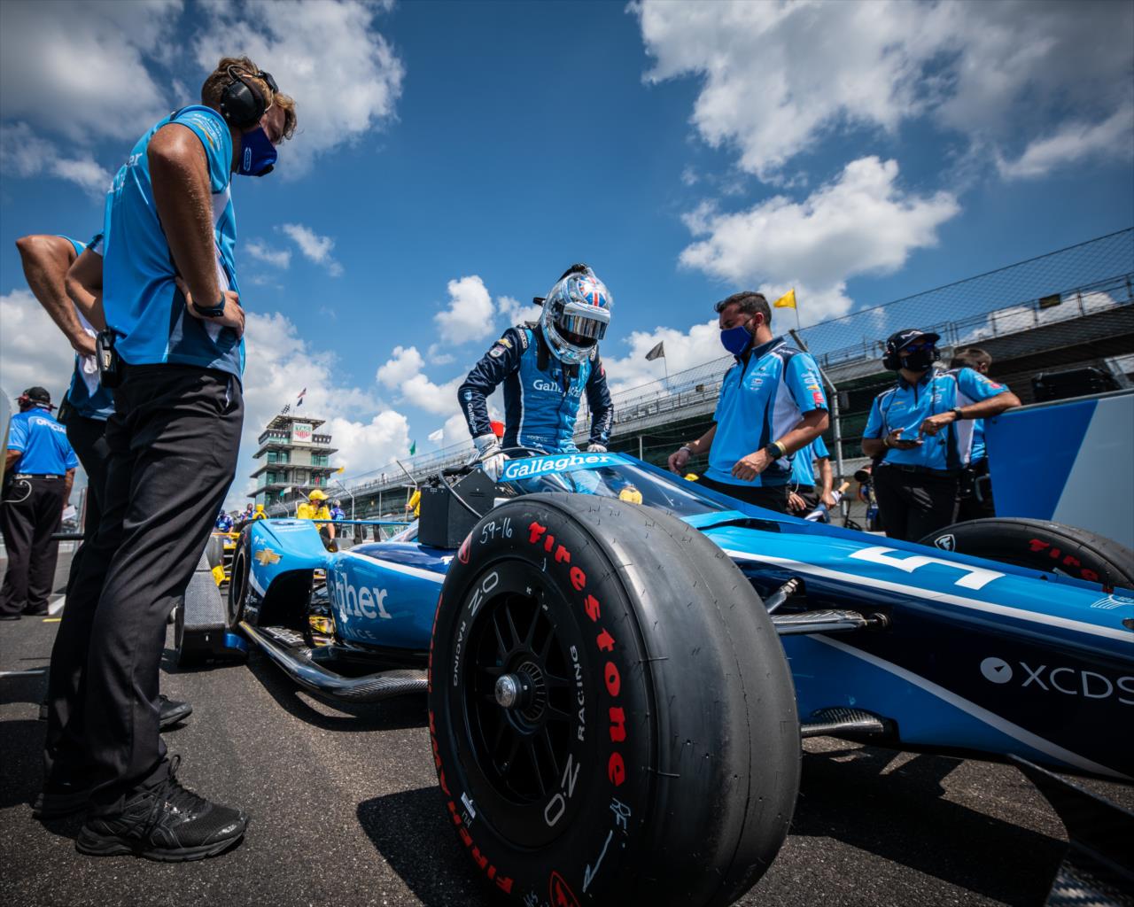 Max Chilton before qualifying for the Indianapolis 500 at the Indianapolis Motor Speedway Saturday, August 15, 2020 -- Photo by: Karl Zemlin