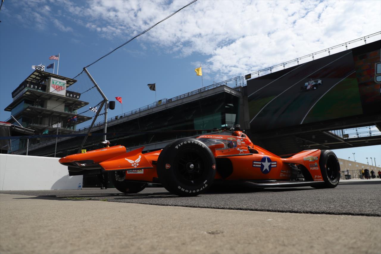 Conor Daly during practice for the Indianapolis 500 at the Indianapolis Motor Speedway Thursday, August 13, 2020 -- Photo by: Matt Fraver