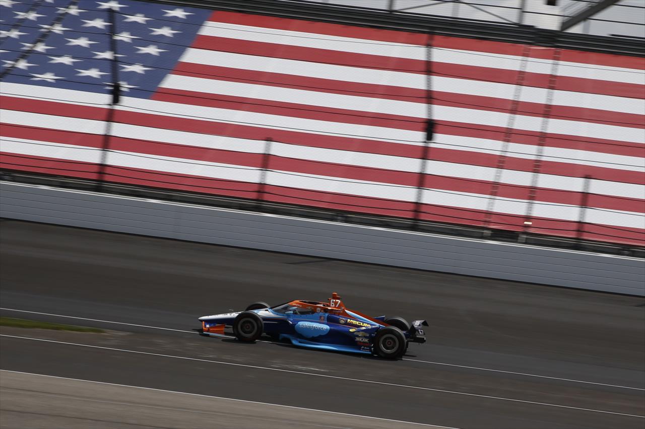 JR Hildebrand during practice for the Indianapolis 500 at the Indianapolis Motor Speedway Friday, August 14, 2020 -- Photo by: Chris Jones