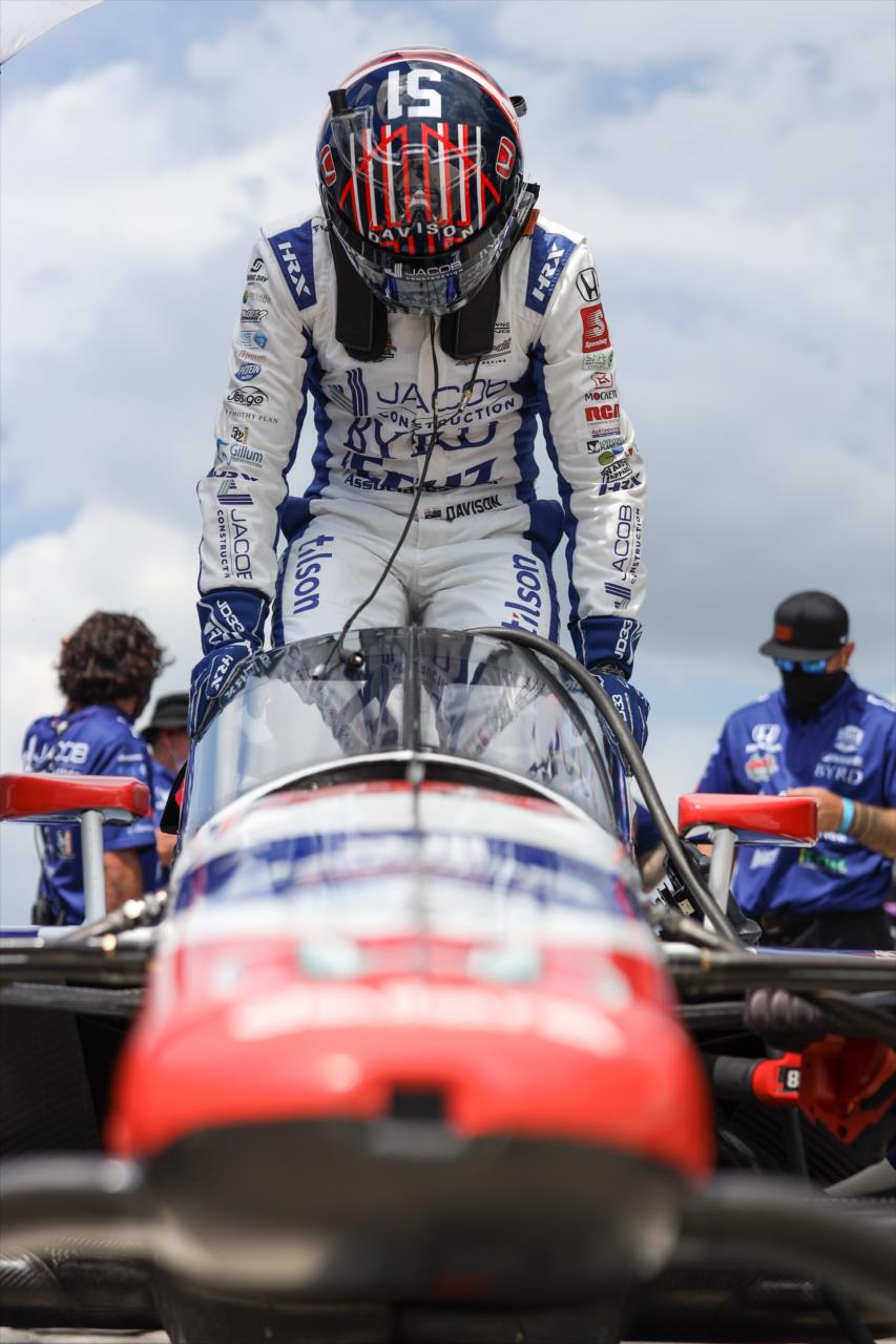 James Davidson during practice for the Indianapolis 500 at the Indianapolis Motor Speedway Friday, August 14, 2020 -- Photo by: Chris Owens