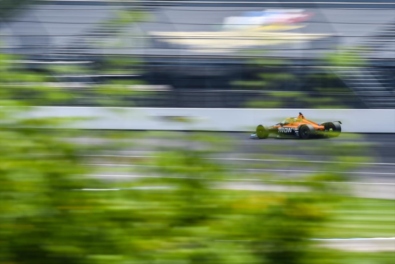 Oliver Askew during practice for the Indianapolis 500 at the Indianapolis Motor Speedway Friday, August 14, 2020 -- Photo by: James  Black
