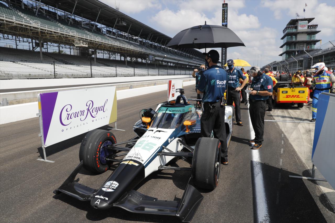 Fernando Alonso during qualifying for the Indianapolis 500 at the Indianapolis Motor Speedway Saturday, August 15, 2020 -- Photo by: Chris Jones