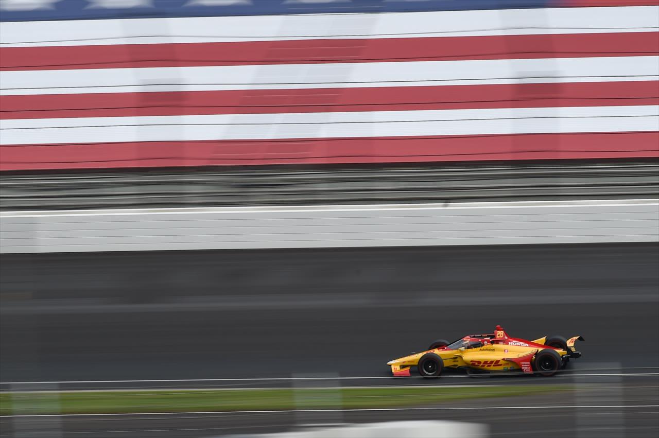Ryan Hunter-Reay during qualifying for the Indianapolis 500 at the Indianapolis Motor Speedway Saturday, August 15, 2020 -- Photo by: Chris Owens