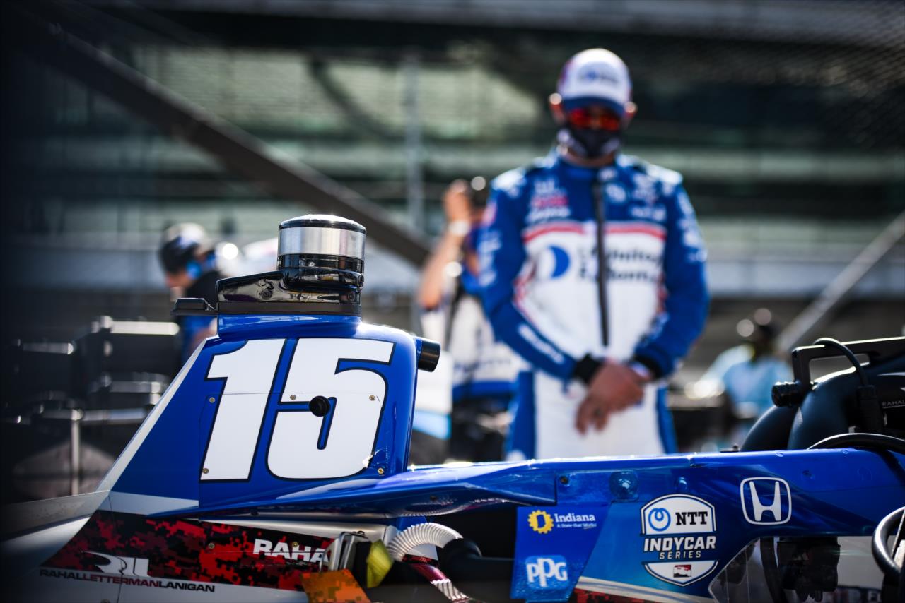 Graham Rahal on the first day of qualifications for the Indianapolis 500 at the Indianapolis Motor Speedway Saturday, August 15, 2020 -- Photo by: James  Black