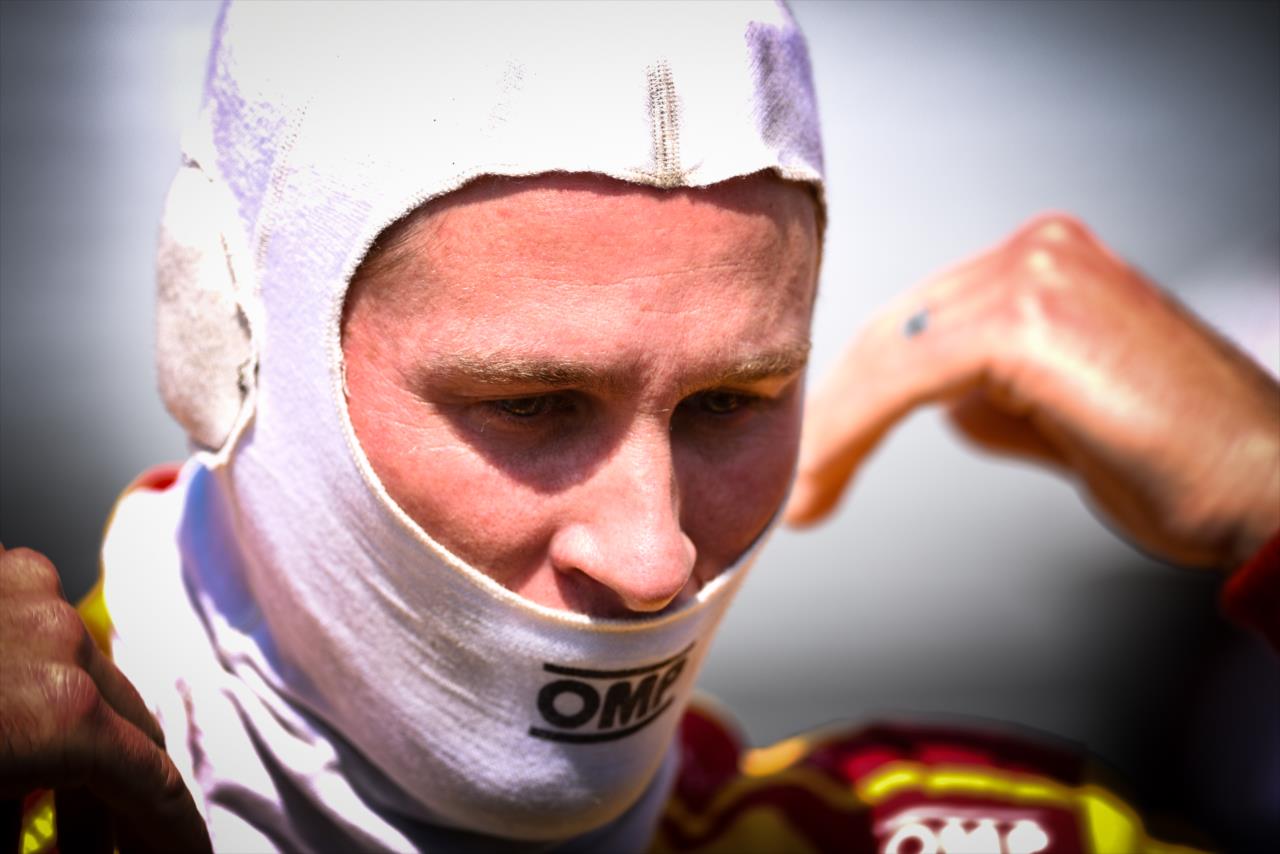 Ryan Hunter-Reay on the first day of qualifications for the Indianapolis 500 at the Indianapolis Motor Speedway Saturday, August 15, 2020 -- Photo by: James  Black