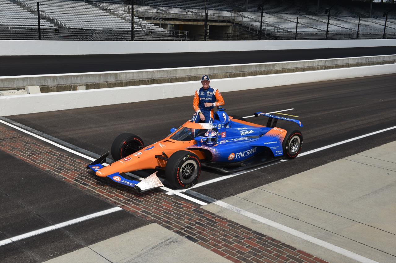Scott Dixon on the first day of qualifications for the Indianapolis 500 at the Indianapolis Motor Speedway Saturday, August 15, 2020 -- Photo by: John Cote