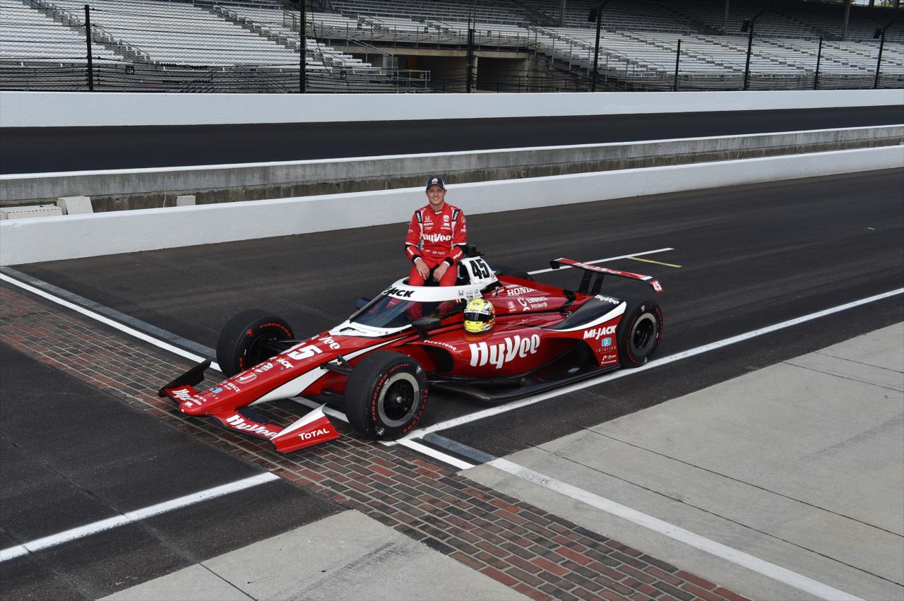 Spencer Pigot on the first day of qualifications for the Indianapolis 500 at the Indianapolis Motor Speedway Saturday, August 15, 2020 -- Photo by: John Cote