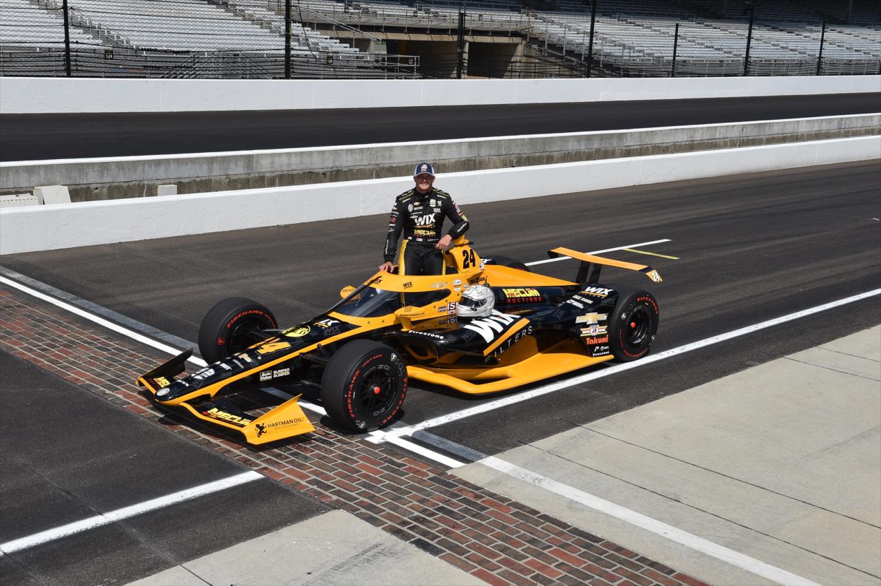 Sage Karam on the first day of qualifications for the Indianapolis 500 at the Indianapolis Motor Speedway Saturday, August 15, 2020 -- Photo by: John Cote