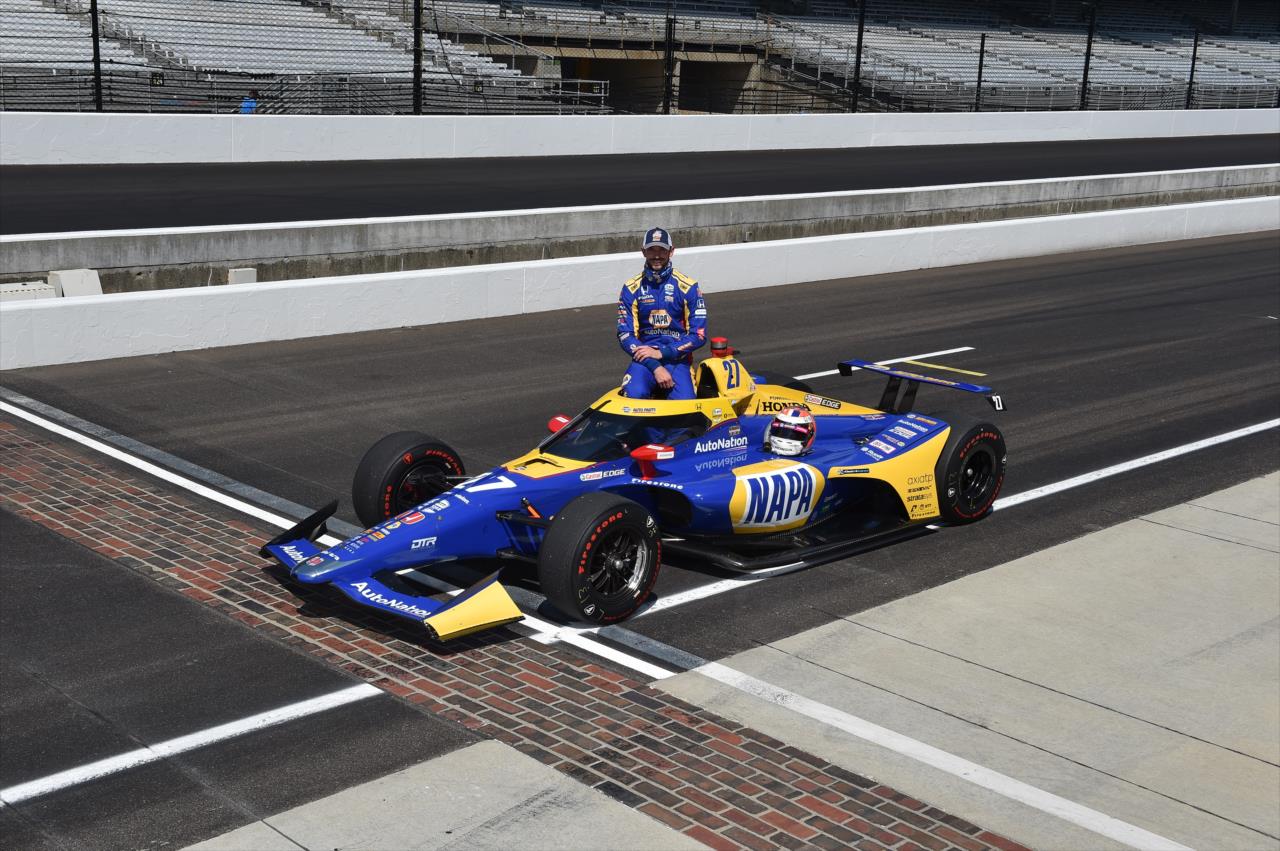 Alexander Rossi on the first day of qualifications for the Indianapolis 500 at the Indianapolis Motor Speedway Saturday, August 15, 2020 -- Photo by: John Cote