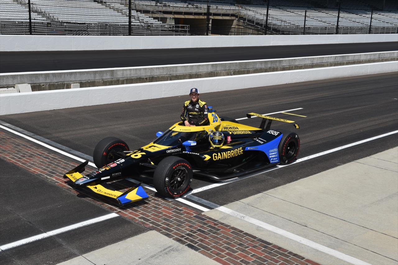 Zach Veach on the first day of qualifications for the Indianapolis 500 at the Indianapolis Motor Speedway Saturday, August 15, 2020 -- Photo by: John Cote