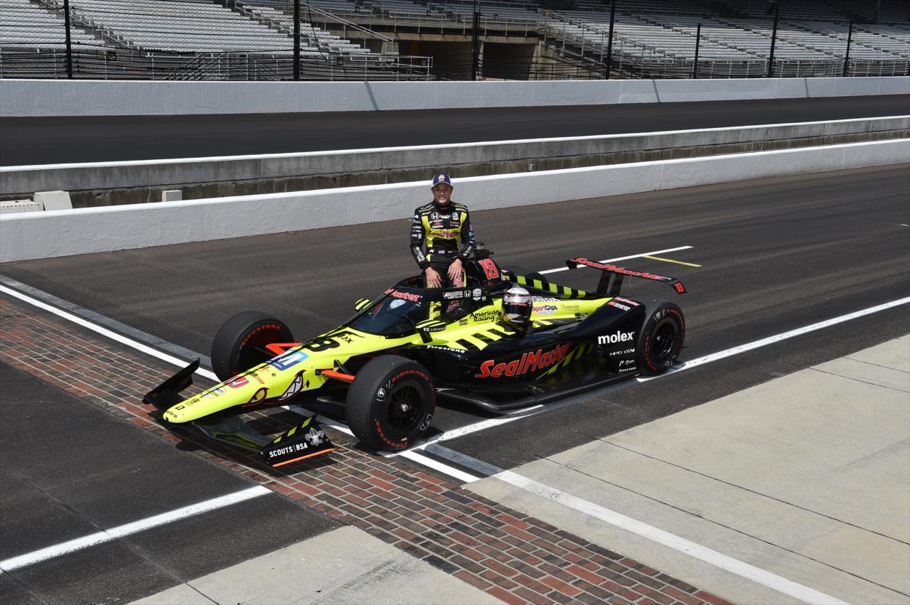 Santino Ferrucci on the first day of qualifications for the Indianapolis 500 at the Indianapolis Motor Speedway Saturday, August 15, 2020 -- Photo by: John Cote