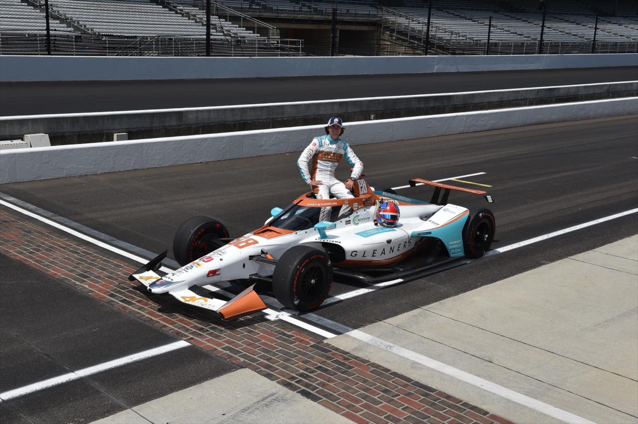 Colton Herta on the first day of qualifications for the Indianapolis 500 at the Indianapolis Motor Speedway Saturday, August 15, 2020 -- Photo by: John Cote