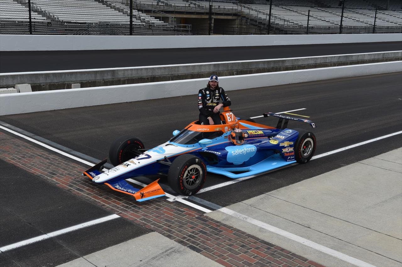 JR Hildebrand on the first day of qualifications for the Indianapolis 500 at the Indianapolis Motor Speedway Saturday, August 15, 2020 -- Photo by: John Cote