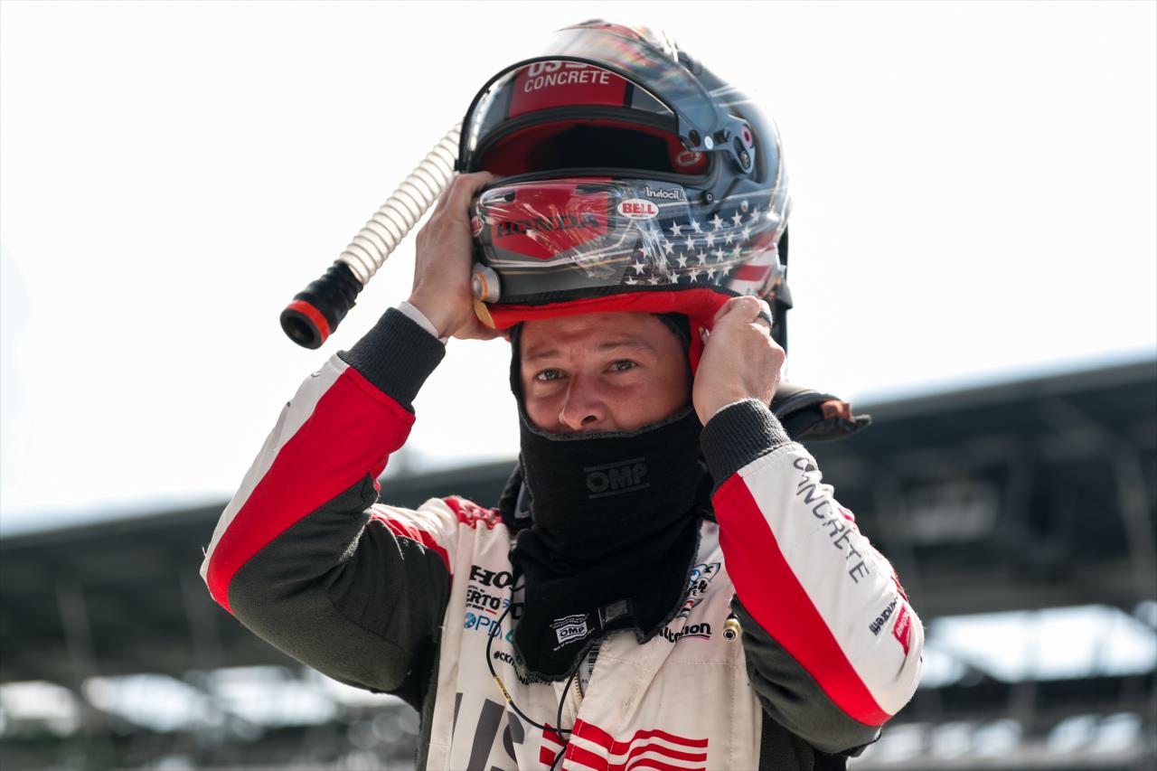 Marco Andretti during practice for the Indianapolis 500 at the Indianapolis Motor Speedway Friday, August 14, 2020 -- Photo by: Joe Skibinski