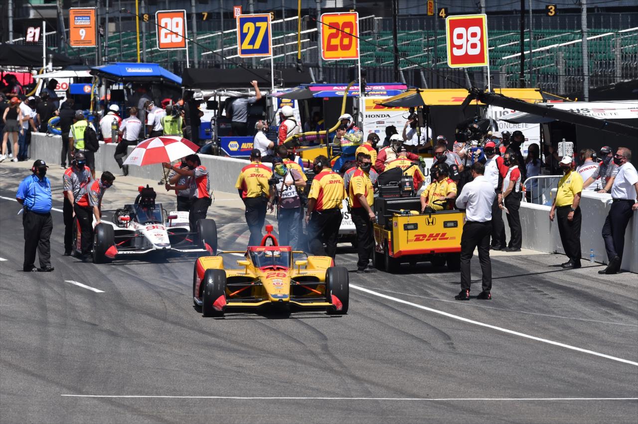 Ryan Hunter-Reay on Pole Day for the Indianapolis 500 at the Indianapolis Motor Speedway Sunday, August 16, 2020 -- Photo by: John Cote