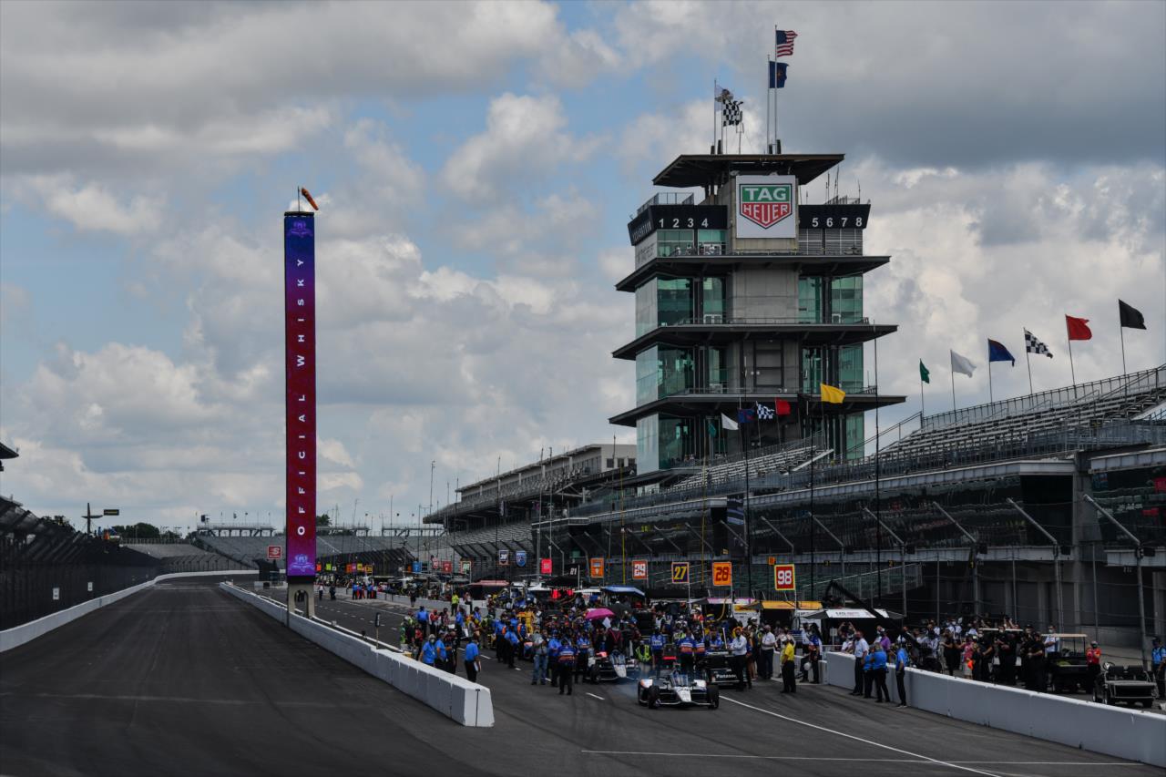 Takuma Sato on Pole Day for the Indianapolis 500 at the Indianapolis Motor Speedway Sunday, August 16, 2020 -- Photo by: John Cote