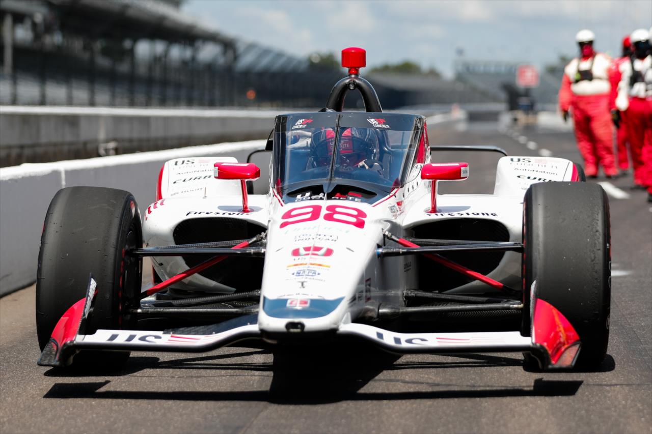Marco Andretti on Pole Day for the Indianapolis 500 at the Indianapolis Motor Speedway Sunday, August 16, 2020 -- Photo by: Joe Skibinski