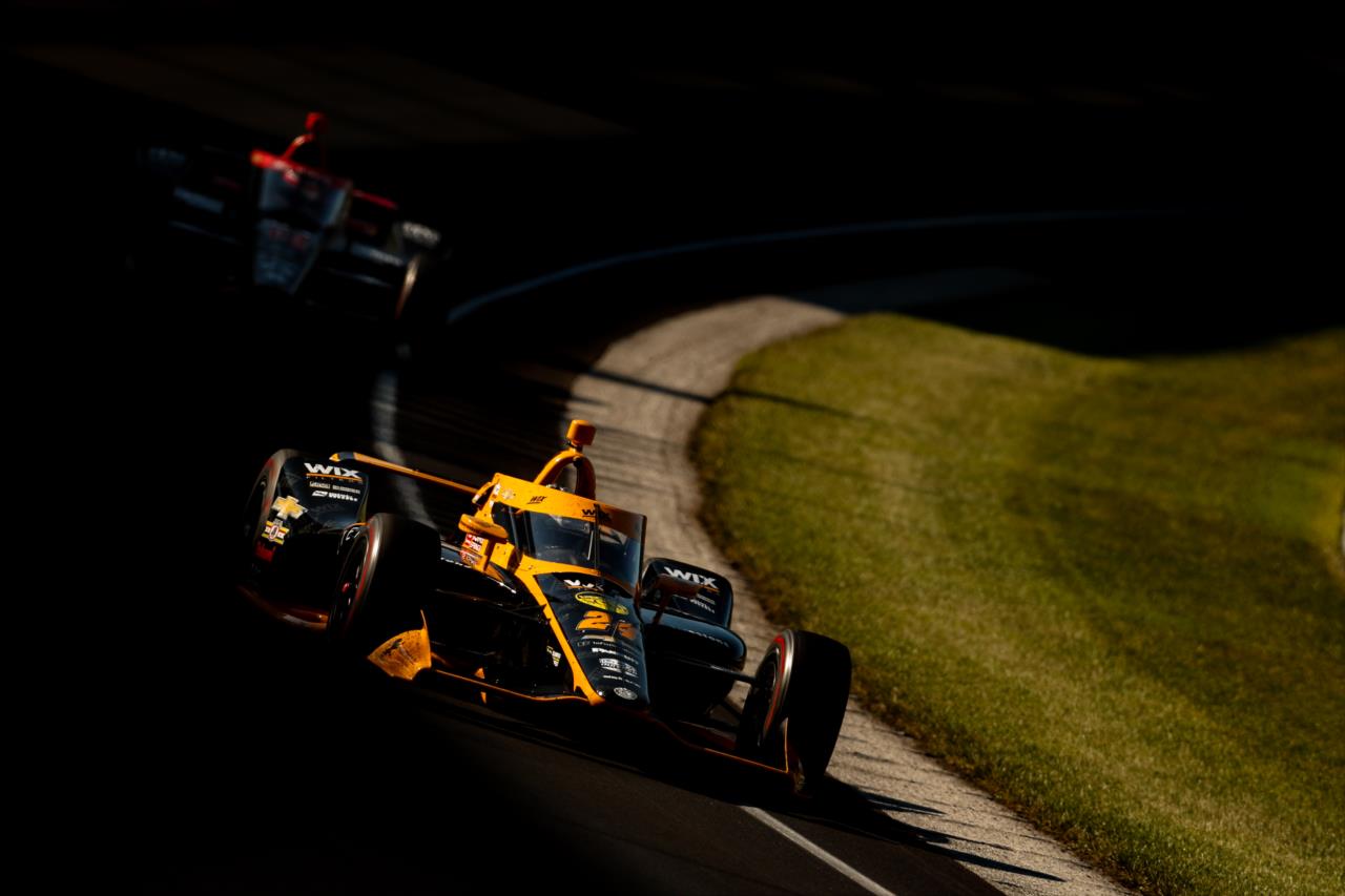 Sage Karam on Pole Day for the Indianapolis 500 at the Indianapolis Motor Speedway Sunday, August 16, 2020 -- Photo by: Joe Skibinski