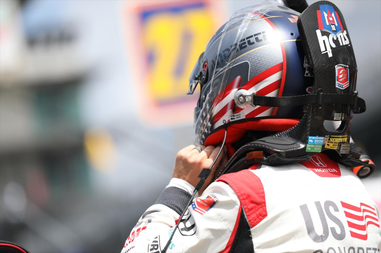 Marco Andretti on Pole Day for the Indianapolis 500 at the Indianapolis Motor Speedway Sunday, August 16, 2020 -- Photo by: Matt Fraver