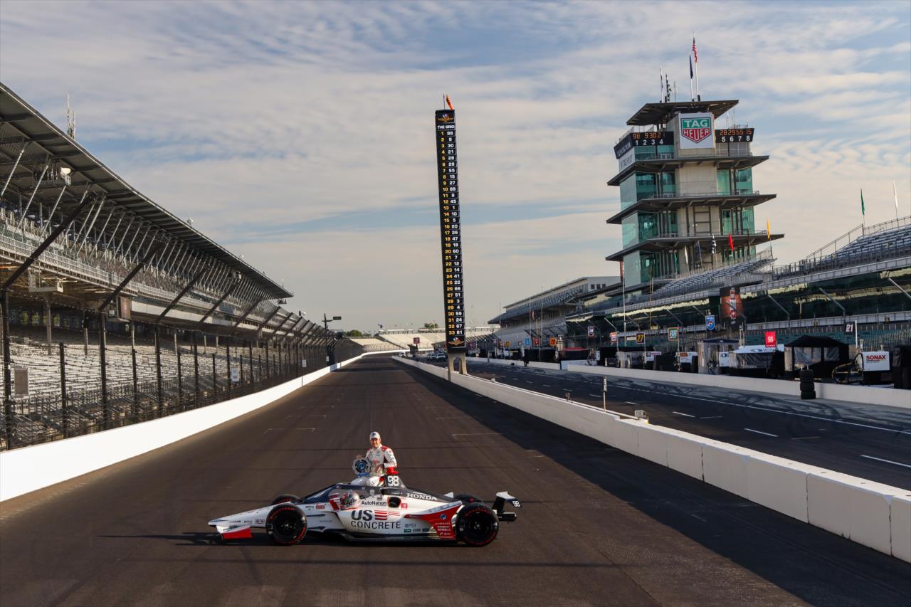 Marco Andretti during the Day After Shoot for the Indianapolis 500 at the Indianapolis Motor Speedway Monday, August 17, 2020 -- Photo by: Joe Skibinski