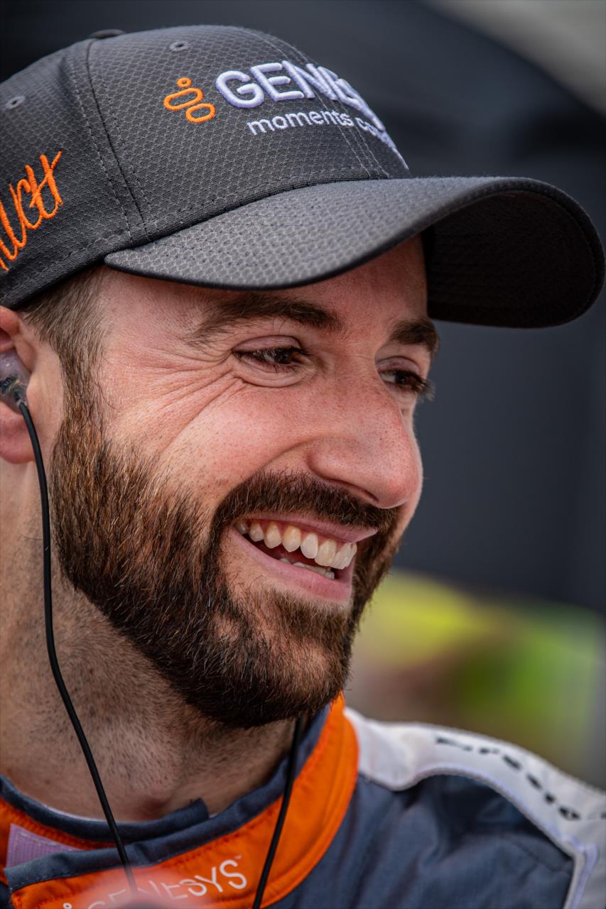 James Hinchcliffe on Pole Day for the Indianapolis 500 at the Indianapolis Motor Speedway Sunday, August 16, 2020 -- Photo by: Karl Zemlin